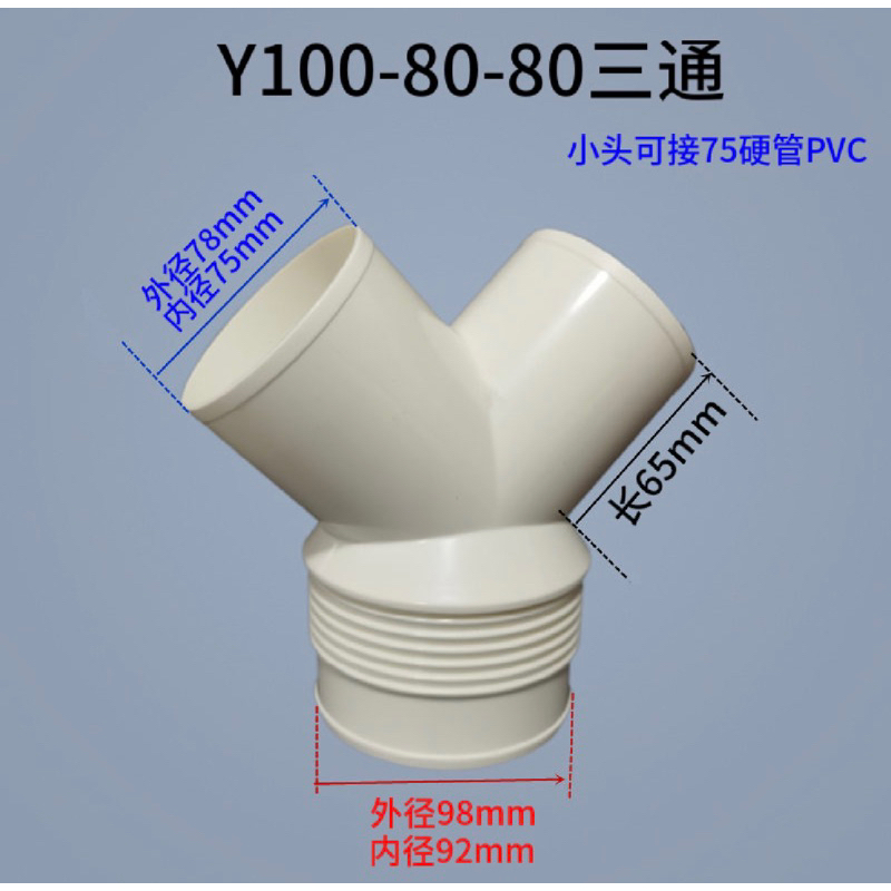 Y型管道通風三通 PVC三通管 變徑排風鋁箔管風管接頭Y形 三通接頭 抽油1煙機變徑圈 | 蝦皮購物