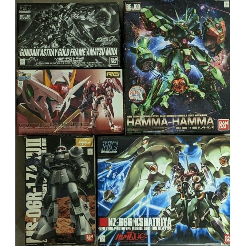 鋼彈模型 MG 薩克 re100 HAMMA RG 00r trans-arm HG 剎帝利 金異端天蜜娜 EXPO限定 | 蝦皮購物