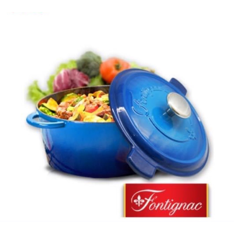 【德國雙人集團旗下】法國Fontignac 24公分琺瑯鑄鐵鍋（Staub工藝傳承） 蝦皮購物