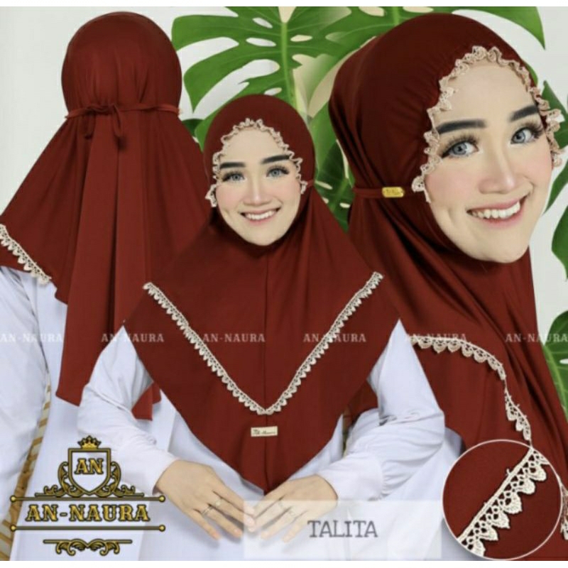 Jilbab kerut renda talita terbaru | 蝦皮購物