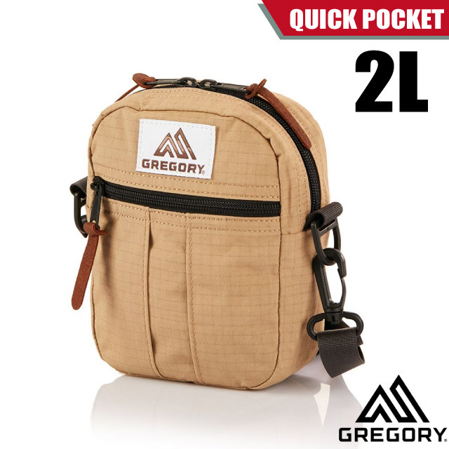 【美國 GREGORY】超輕可調式斜背包 QUICK POCKET 2L(可拆肩帶.可當手包提或腰包)_米黃_65459 | 蝦皮購物