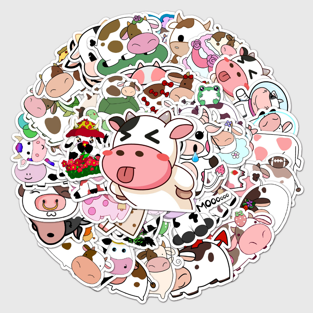 50張不重複 30 乳牛 奶牛 牛 獎勵貼紙 防水貼紙 塗鴉貼紙 筆電 行李箱 安全帽 汽車機車 滑板 裝飾貼紙 | 蝦皮購物