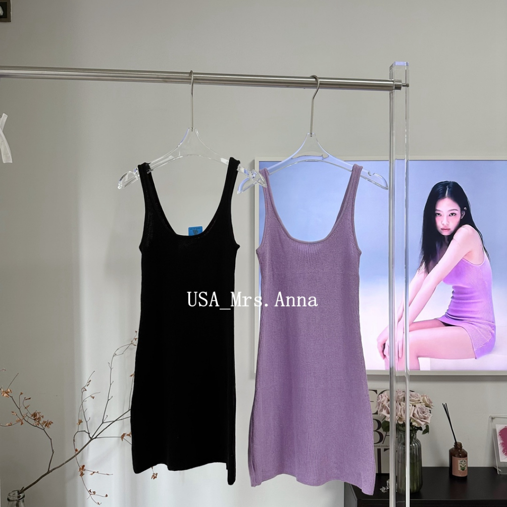🔥Anna美國代購🇺🇸 Calvin Klein Jennie同款CK 紫色黑色針織性感背心 