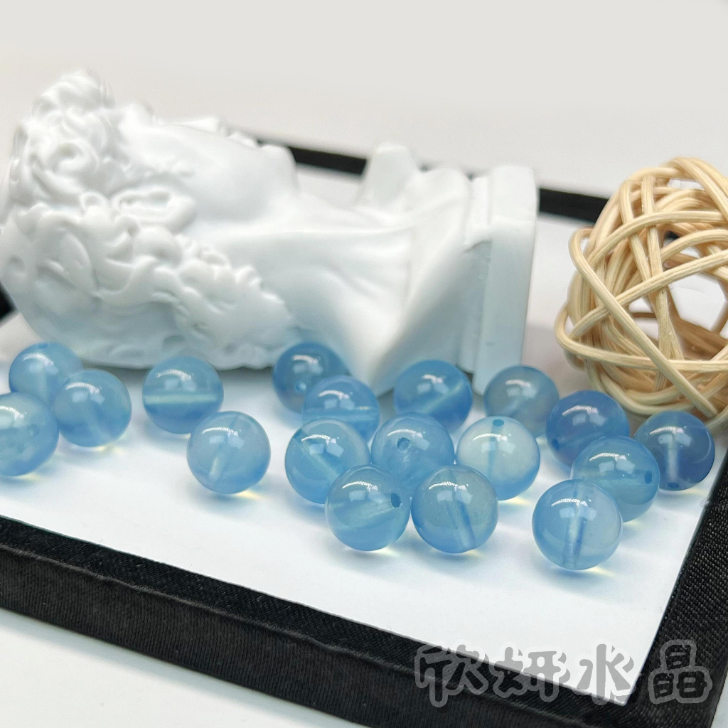 【欣小妞】海藍寶 水晶 海藍寶石 7A級冰種海藍寶散珠 冰種海藍寶 海水藍寶 水晶散珠 散珠 串珠 串珠材料 冰種海藍寶 | 蝦皮購物