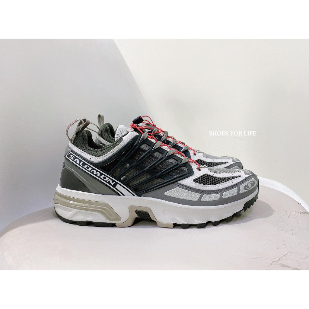 現貨- SALOMON ACS PRO ADVANCED 黑炭灰紅L47132200 | 蝦皮購物