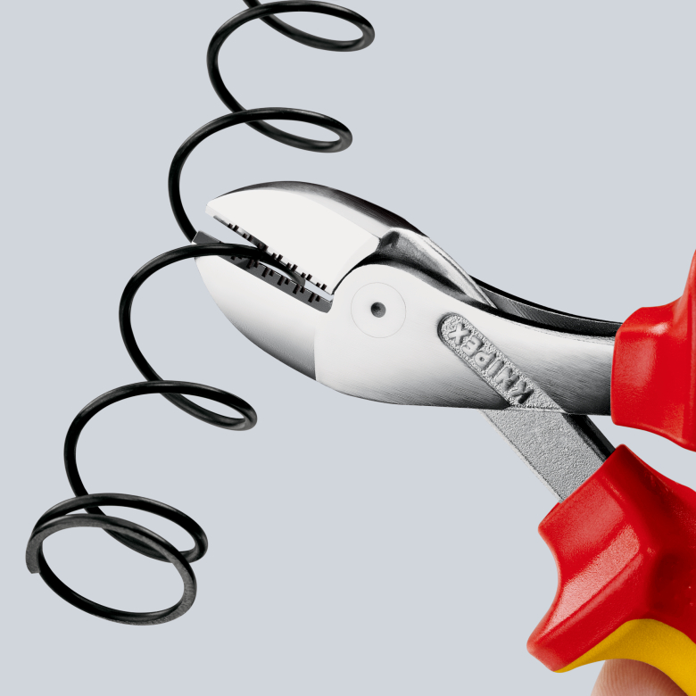 美德工具】KNIPEX 73 06 160 緊湊型X-CUT斜口鉗(鍍鉻絕緣防銹版)，耐