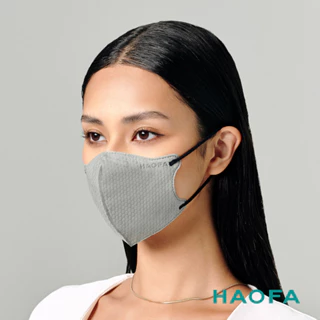 HAOFA氣密型99%防護醫療N95口罩-晨霧灰(30入)