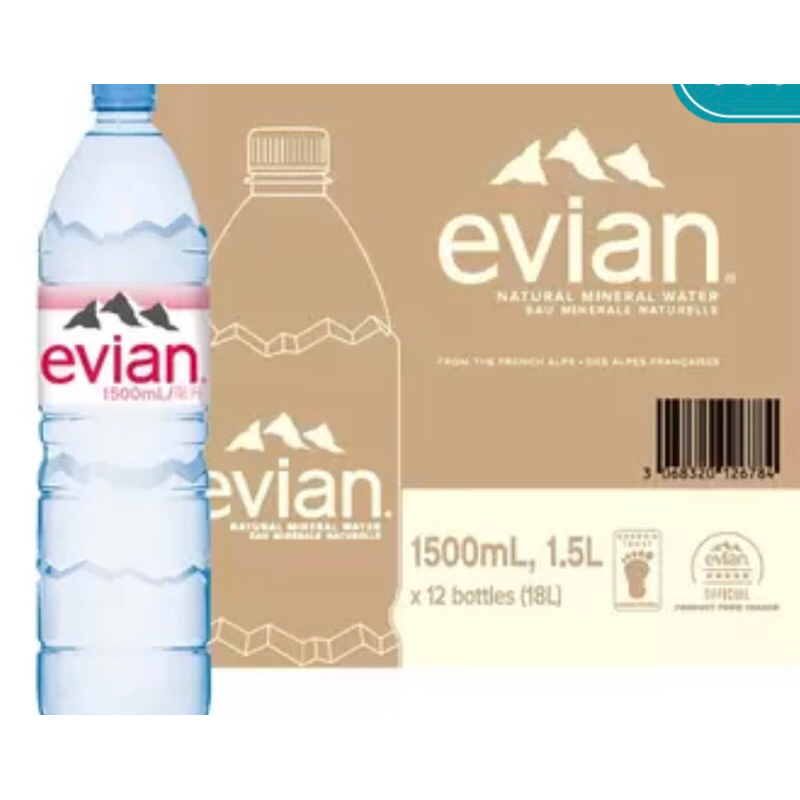 Costco代購Evian 天然礦泉水 1500毫升 X 12入 蝦皮購物