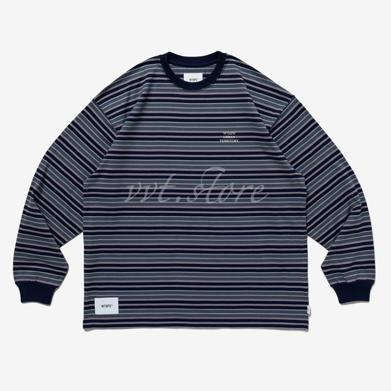 WTAPS 23SS BDY 01 / LS / COTTON. TEXTILE. WUT 條紋長袖T恤| 蝦皮購物