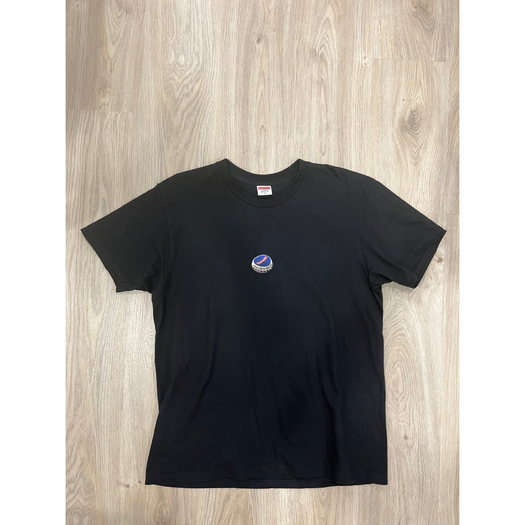 2018 Supreme Bottle Cap Tee LOGO 瓶蓋蓋子黑色M 二手直接購買| 蝦皮購物