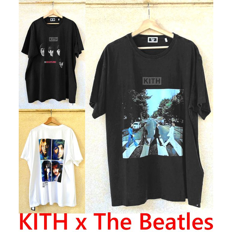 BLACK全新KITH x披頭四THE BEATLES經典專輯艾比路VINTAGE短T | 蝦皮購物