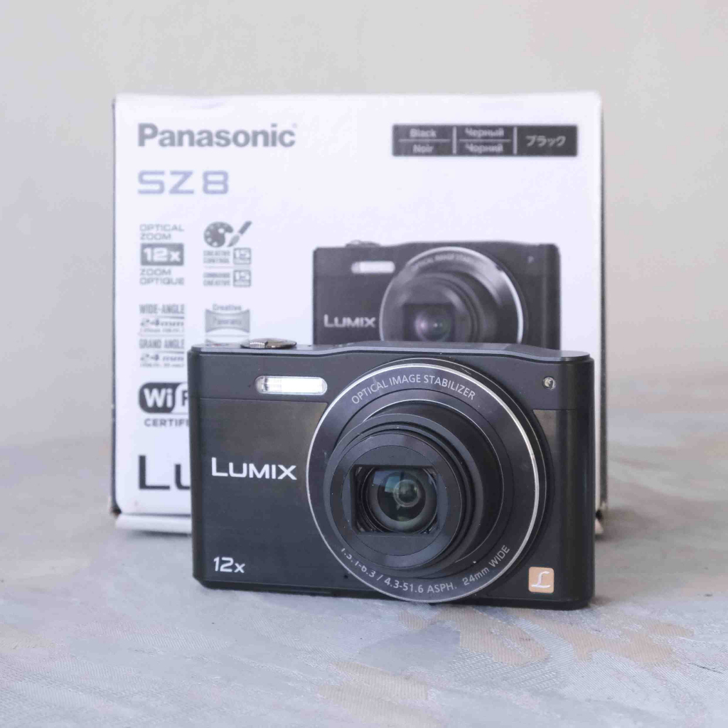 Panasonic Lumix DMC-SZ8 金屬 早期 CCD 數位相機 （wifi傳輸 廣角 特殊濾鏡）
