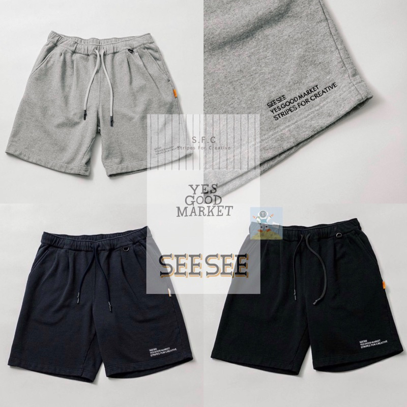 YGM × SEE SEE × S.F.C WIDE SWEAT SHORTS-