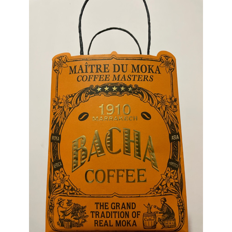 全新bacha coffee 咖啡紙袋 燙金鍛帶 名牌紙袋 大 中 小