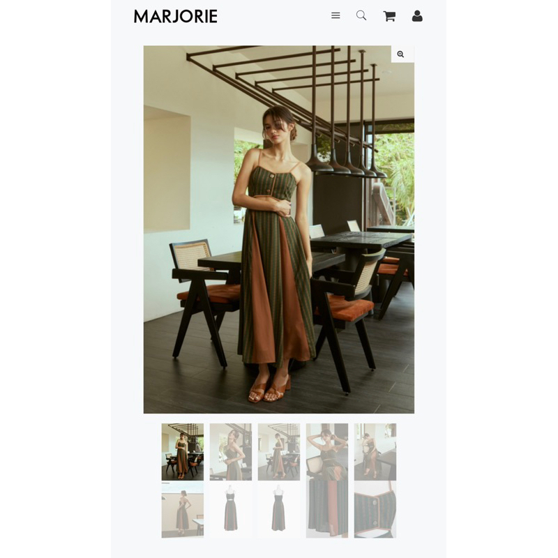 👗租借👗 尋找兩個L，腰際鏤空造型印花拼色洋裝M 瑪裘瑞Marjorie