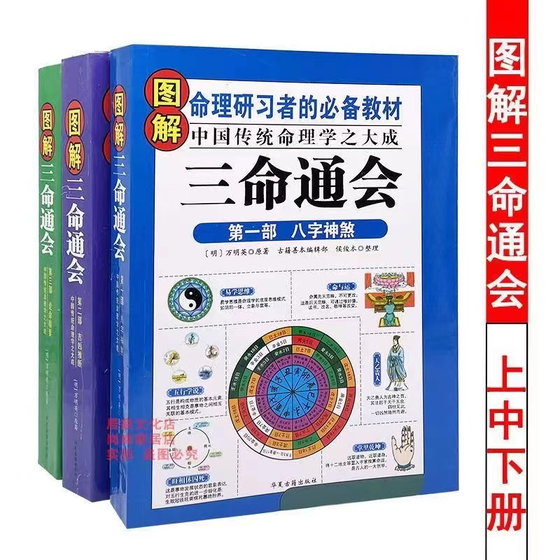 全三冊🔥圖解三命通會命理研習者必備教材一二三部無刪減版| 蝦皮購物