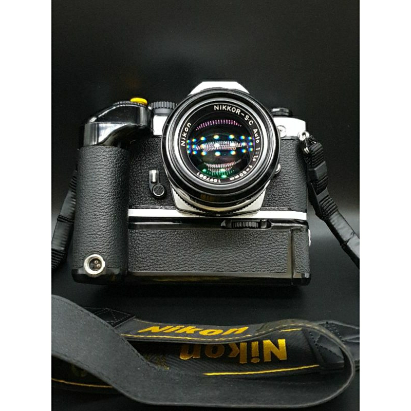 💯💥FM2銀經典機械底片相機+Nikon Ai 50mm F1.4+MD-12電動捲片連拍手握