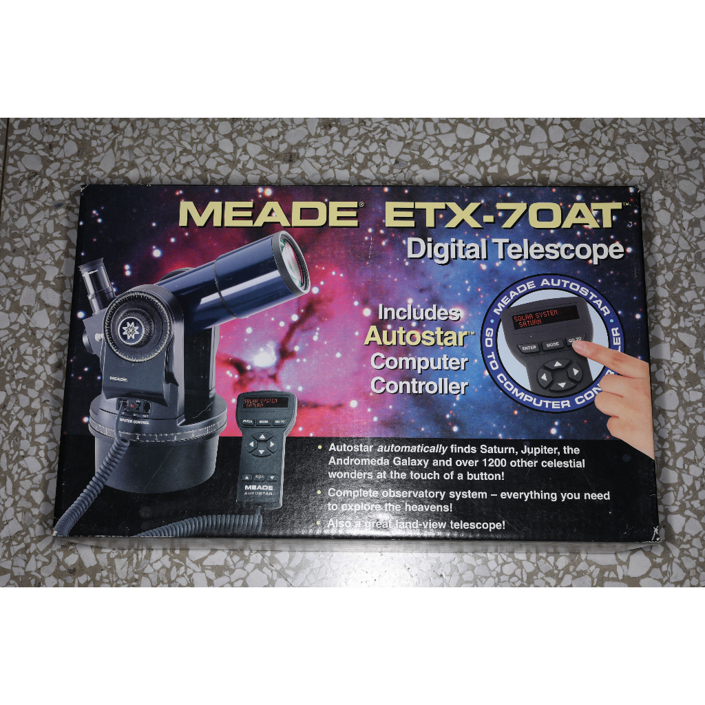 【Meade】ETX70AT 7公分物鏡口徑折射式天文望遠鏡，含電動經緯儀，進新品極少用，超低價廉讓～ 蝦皮購物