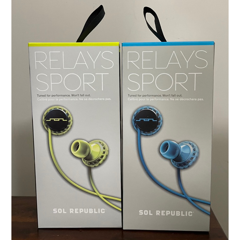 SOL REPUBLIC RELAYS SPORT 運動防潑水有線3鍵入耳式耳機 蝦皮購物