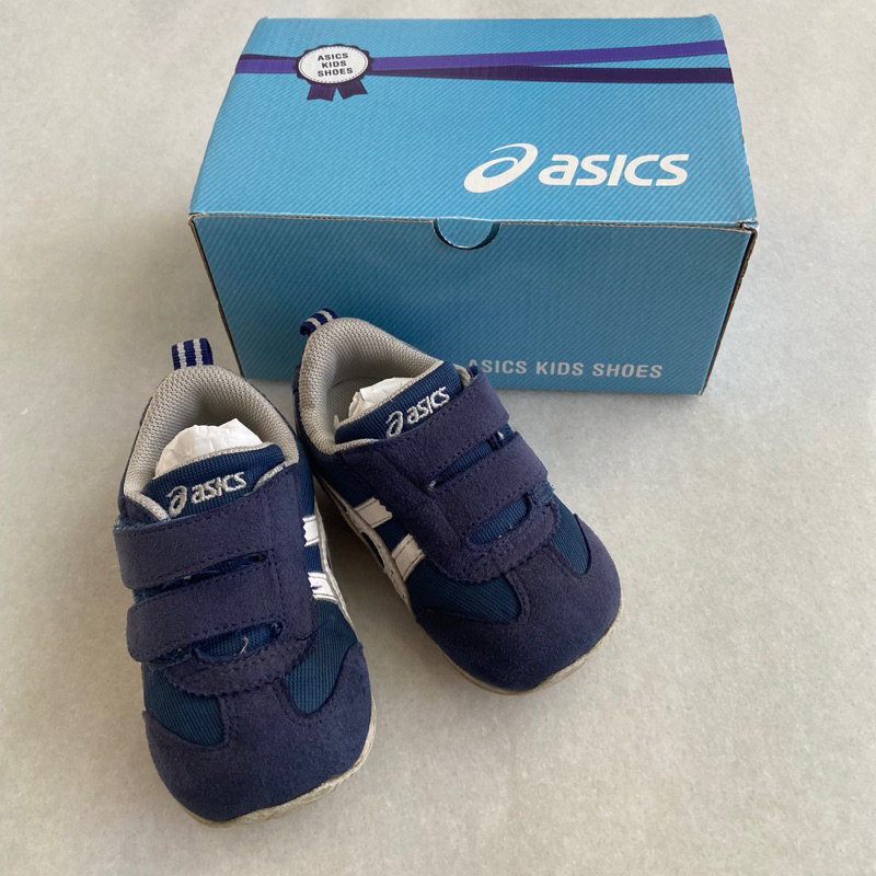 ASICS 亞瑟士藍色寶寶鞋運動童鞋學步鞋14cm | 蝦皮購物