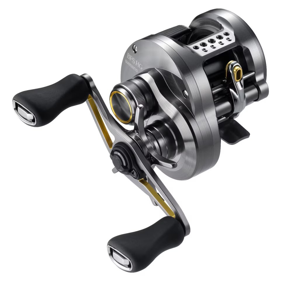 源豐釣具SHIMANO 23年新款CALCUTTA CONQUEST BFS 黑康微拋雙軸兩軸捲線