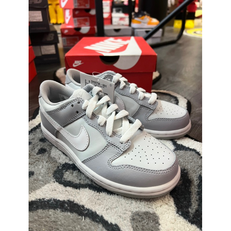 BLS • 中童Nike Dunk Low Grey PS 童鞋鞋帶款中大童灰白灰色DH9756-001