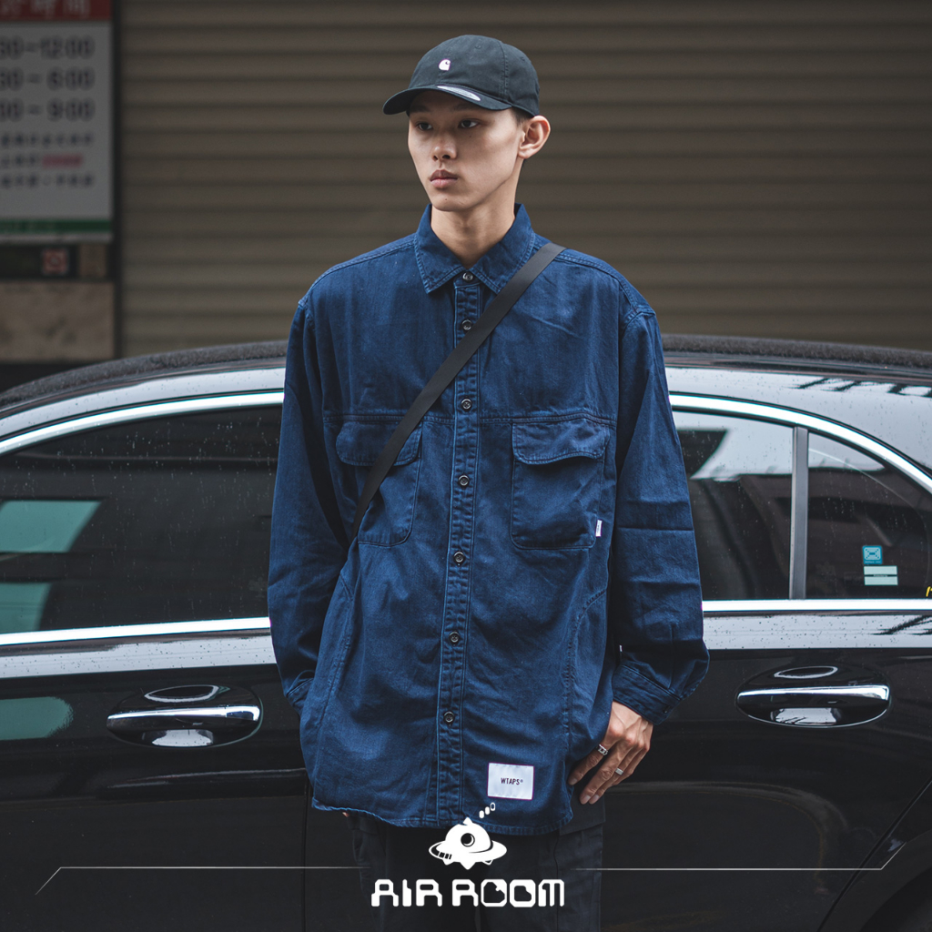 WTAPS WCPO 01 / LS / COTTON. DENIM黒 - シャツ