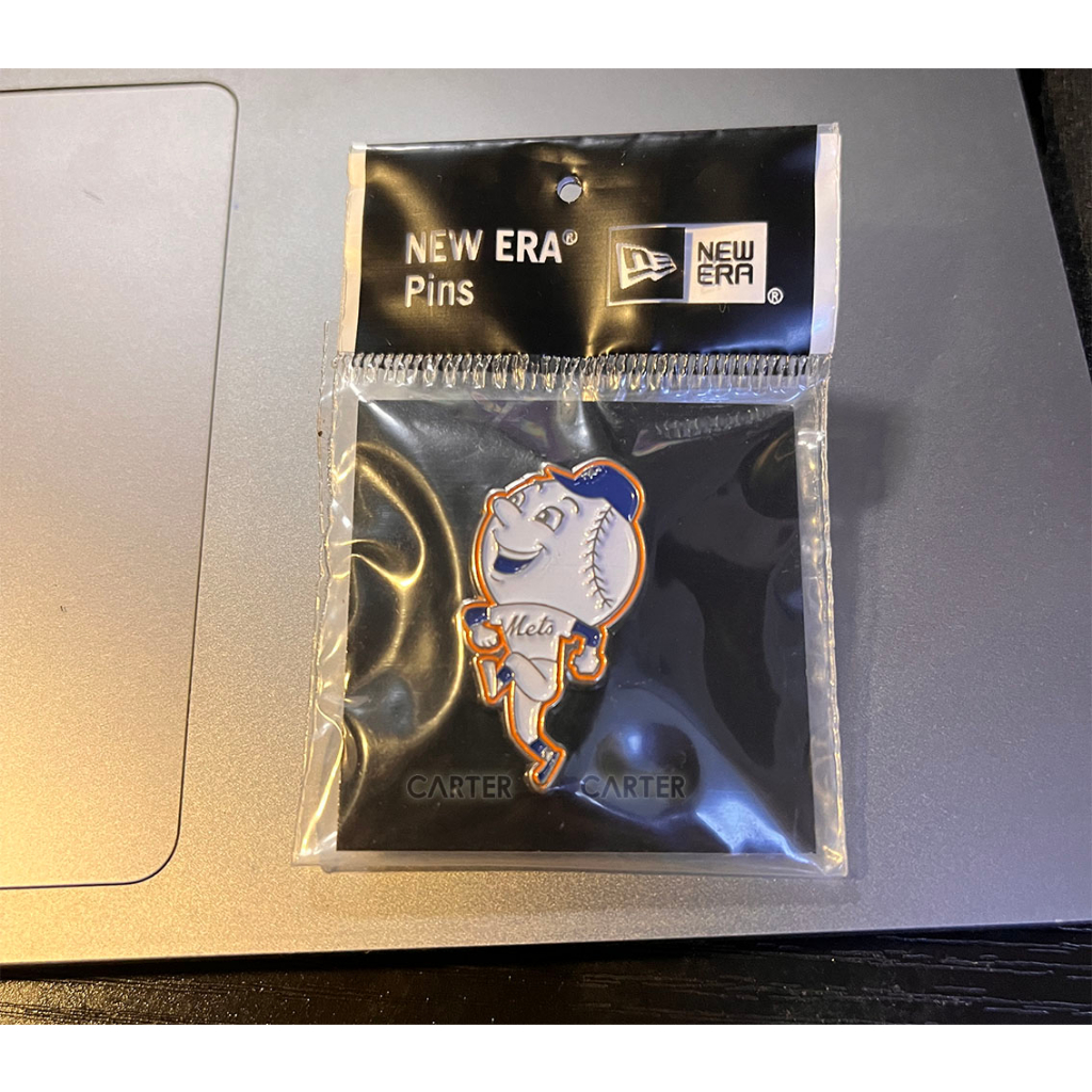 New Era MLB NY Mets MR. Met Pin 紐約大都會隊吉祥物大都會先生帽針穿在氣孔或是帽子任何位置 | 蝦皮購物