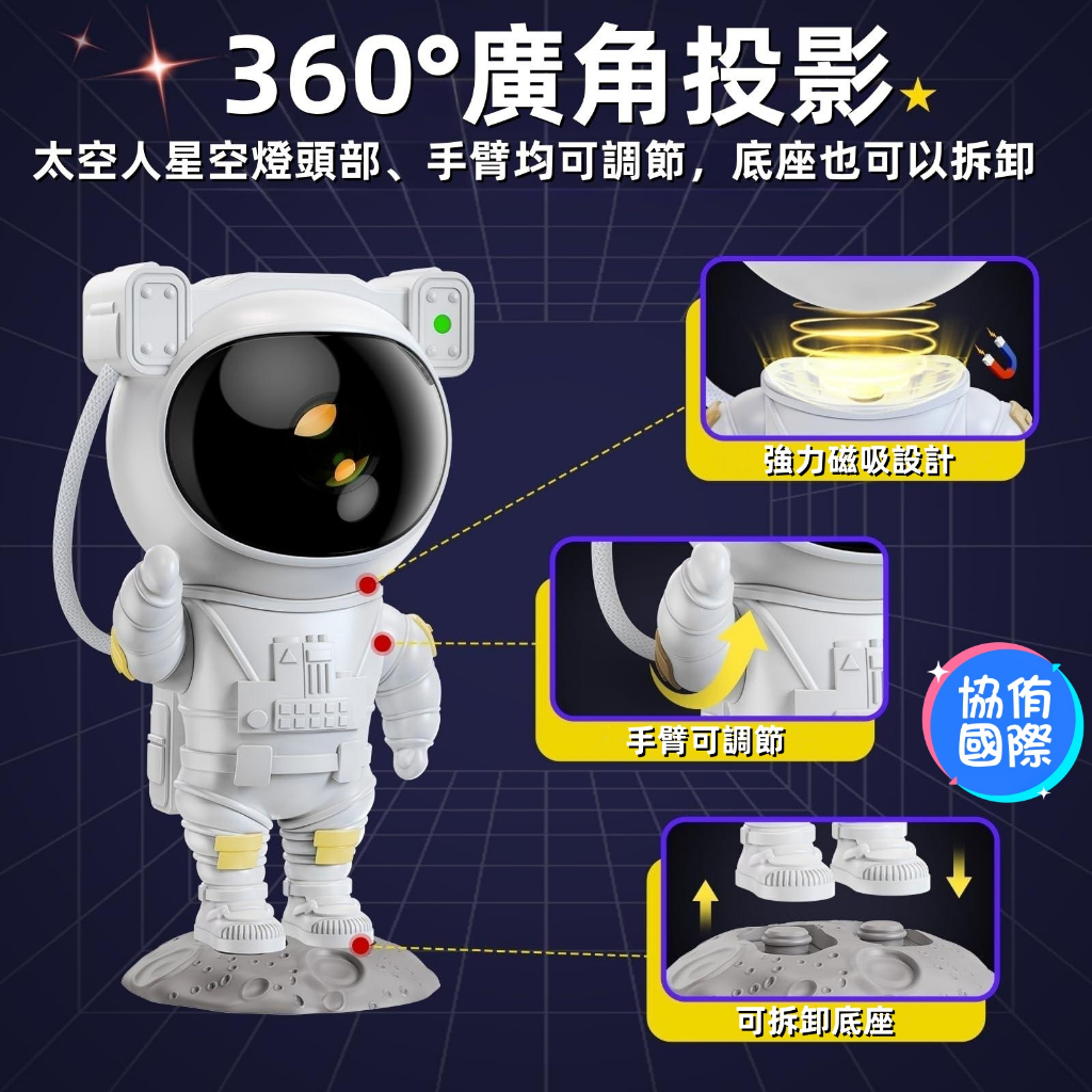 宇航員星空投影燈推薦：299 元值得買嗎？房間氣氛燈與送禮實用心得 (4/11)