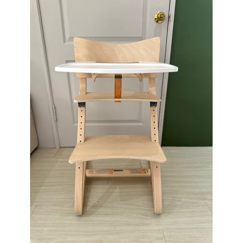 Leander High Chair Whitewash 二代成長型餐椅 水洗木 含白色餐盤 2手 二手 9.5成新 蝦皮購物