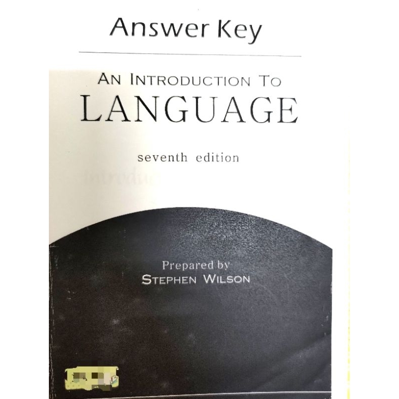 An Introduction to Language Answer Key | 蝦皮購物