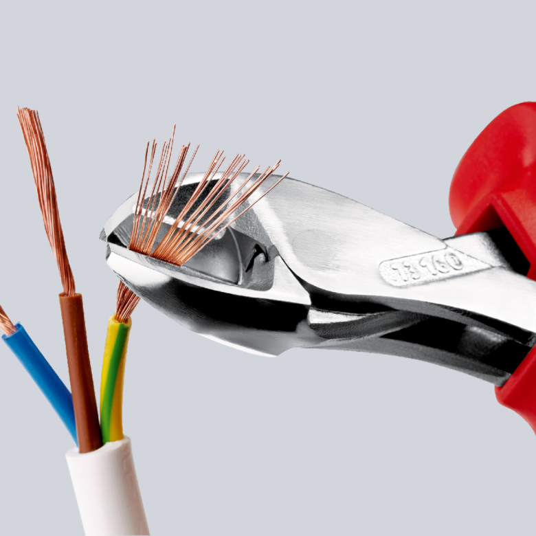 美德工具】KNIPEX 73 06 160 緊湊型X-CUT斜口鉗(鍍鉻絕緣防銹版)，耐