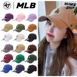 【台灣現貨當天出】韓國MLB&47 brand 聯名 棒球帽 小NY 小LA 鴨舌帽 復古 軟頂洋基帽 刺綉logo老帽