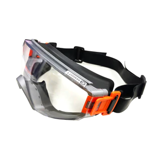 S60-CVR 護目鏡(矽膠頭帶+鏡腳)認證 防霧 耐刮 抗UV 可內戴眼鏡 無塵室  M70出清(矽膠頭帶)