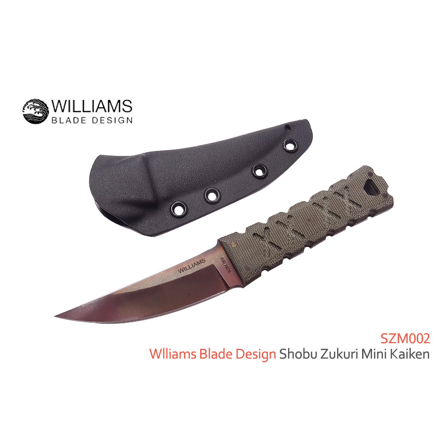 Williams Blade Design Shobu Zukuri Mini Kaiken綠電木直刀(M390鋼末日石 | 蝦皮購物