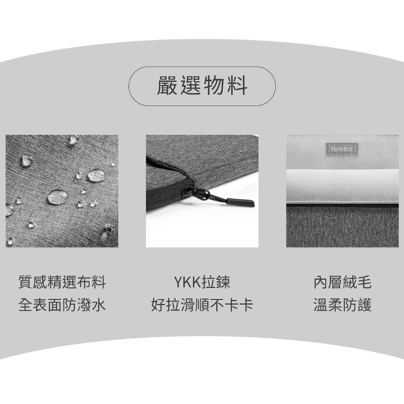 tomtoc 輕靚防護二代 11吋 手拿平板收納包, 灰