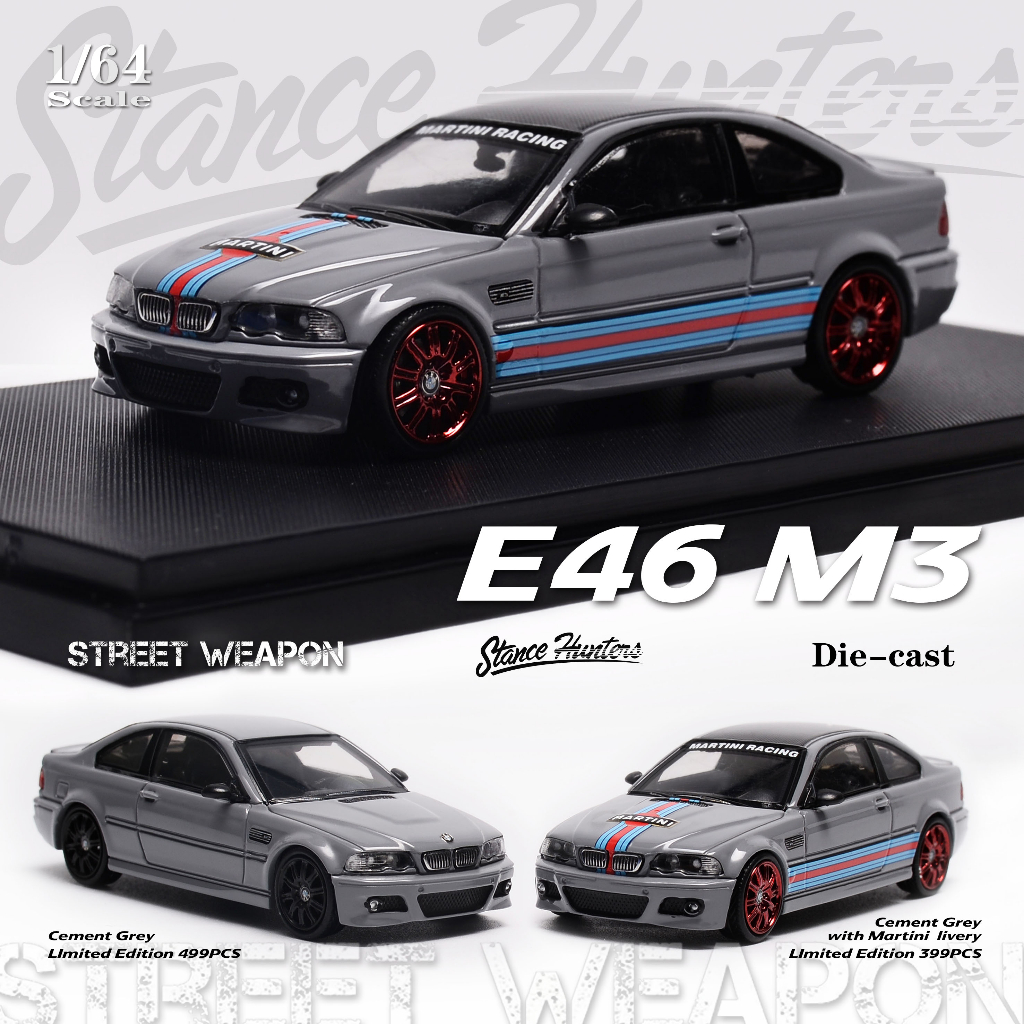 Bmw M3 Gtr E46 Plata Stance Hunters 1/64 | Meses sin interés