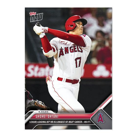 大谷翔平球員卡2023 MLB TOPPS NOW Card 517 特大號本季第30轟