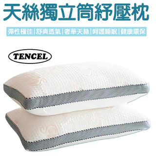 枕頭 獨立筒枕頭 台灣製現貨 飯店五星級 藍精天絲 獨立筒枕頭 頸枕 枕頭