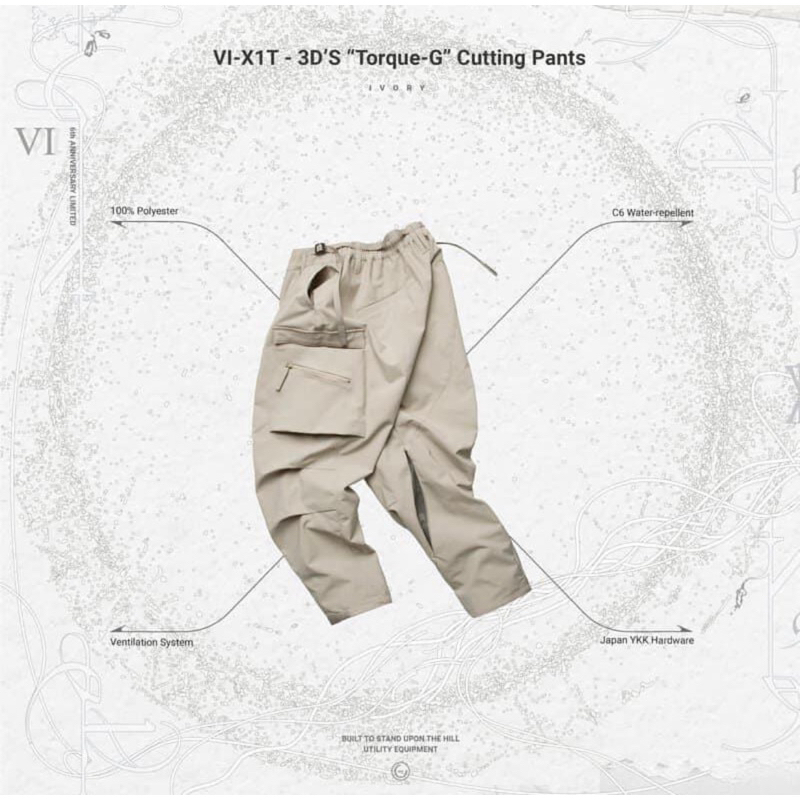 6周年 goopi 3D’S Torque-G Cutting Pants 6周年 goopi 3D'S Torque-G Cutting Pants