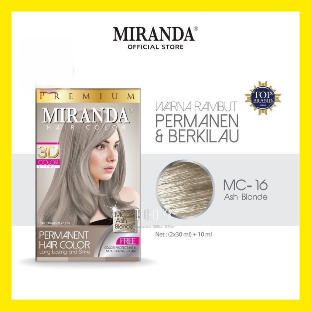 Miranda semir rambut pewarna warna KBT103 Ash Blonde | 蝦皮購物