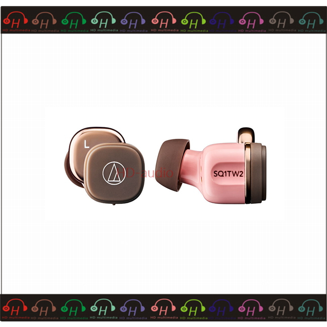 現貨弘達影音多媒體 audio-technica鐵三角 ATH- SQ1TW2 真無線耳機 環境音個人定時提醒功能 粉棕 | 蝦皮購物