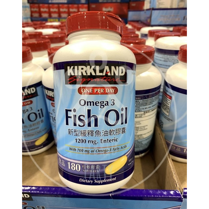 Costco 好市多 Kirkland 科克蘭 緩釋魚油 軟膠囊 180粒 omega3 魚油 Fish Oil 蝦皮購物