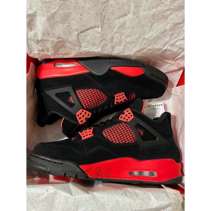 Jordan 4 Red Thunder 紅閃電 黑紅ct8527 016 Crimson Aj4 蝦皮購物