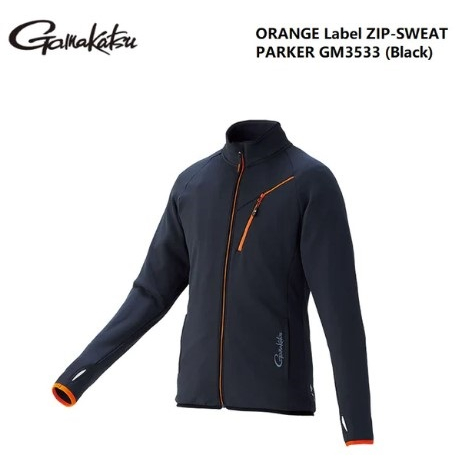 ◎百有釣具◎GAMAKATSU GM-3533 橙色標籤ZIP-SWEAT PARKER 長袖使用