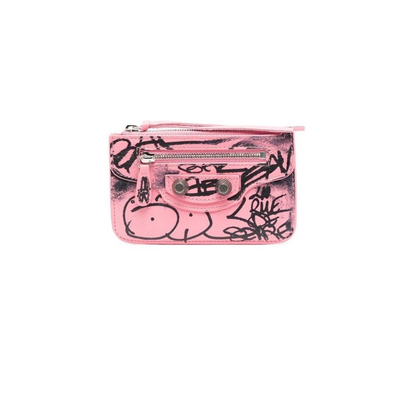 Balenciaga Le Cagole graffiti print Wallet