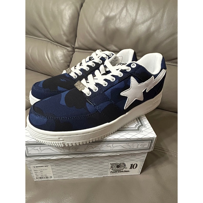 A Bathing Ape BAPE 藍狼Camo 帆布bapesta canvas bape sta US 10 | 蝦皮購物