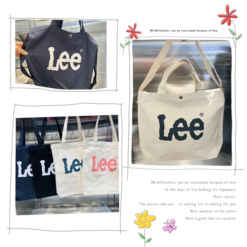 MR JK 現貨在台韓國LEE 帆布包全系列經典logo 帆布袋手提手提包韓國兩用包書包環保袋 購物