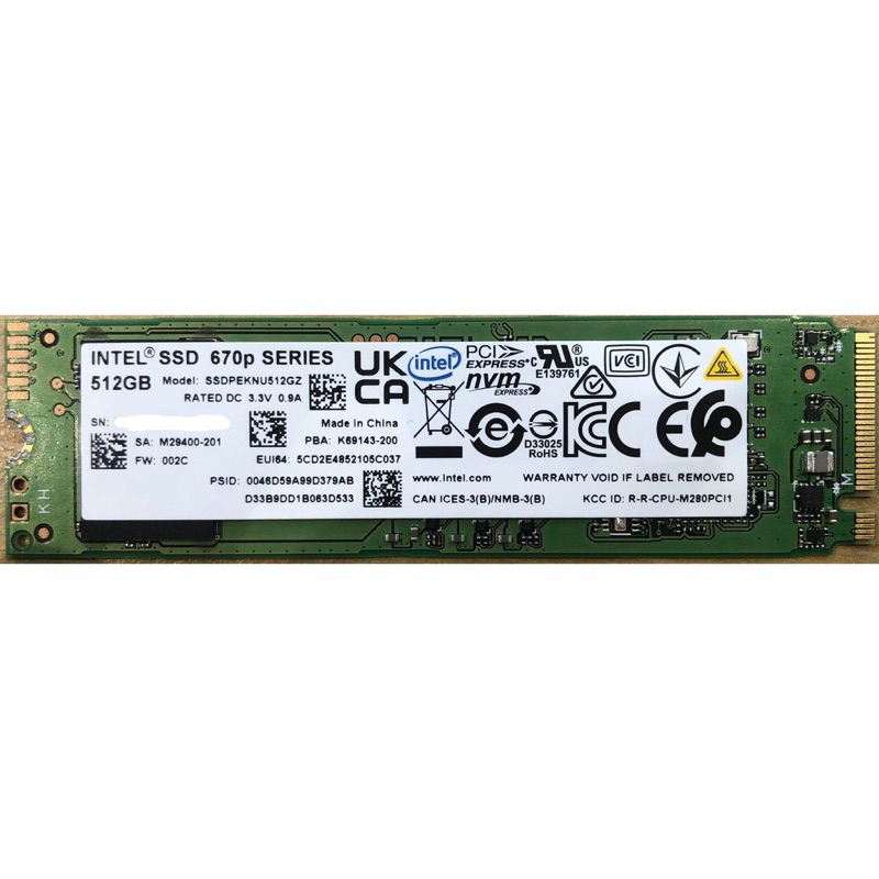 現貨】SSD 256G/512G M.2 PCIe 固態硬碟美光Micron/intel/SK hynix 拆