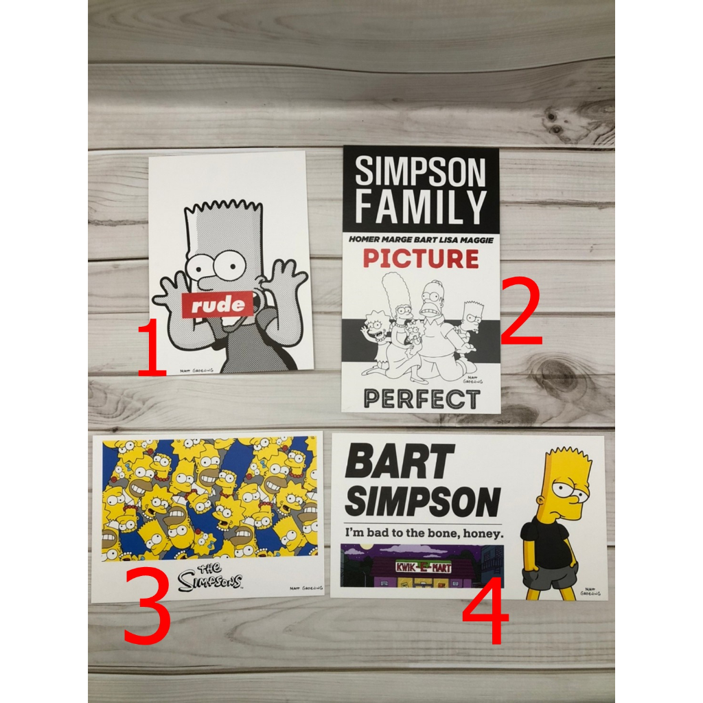 全新正版 The Simpsons 辛普森家庭 POSTCARD 明信片 | 蝦皮購物